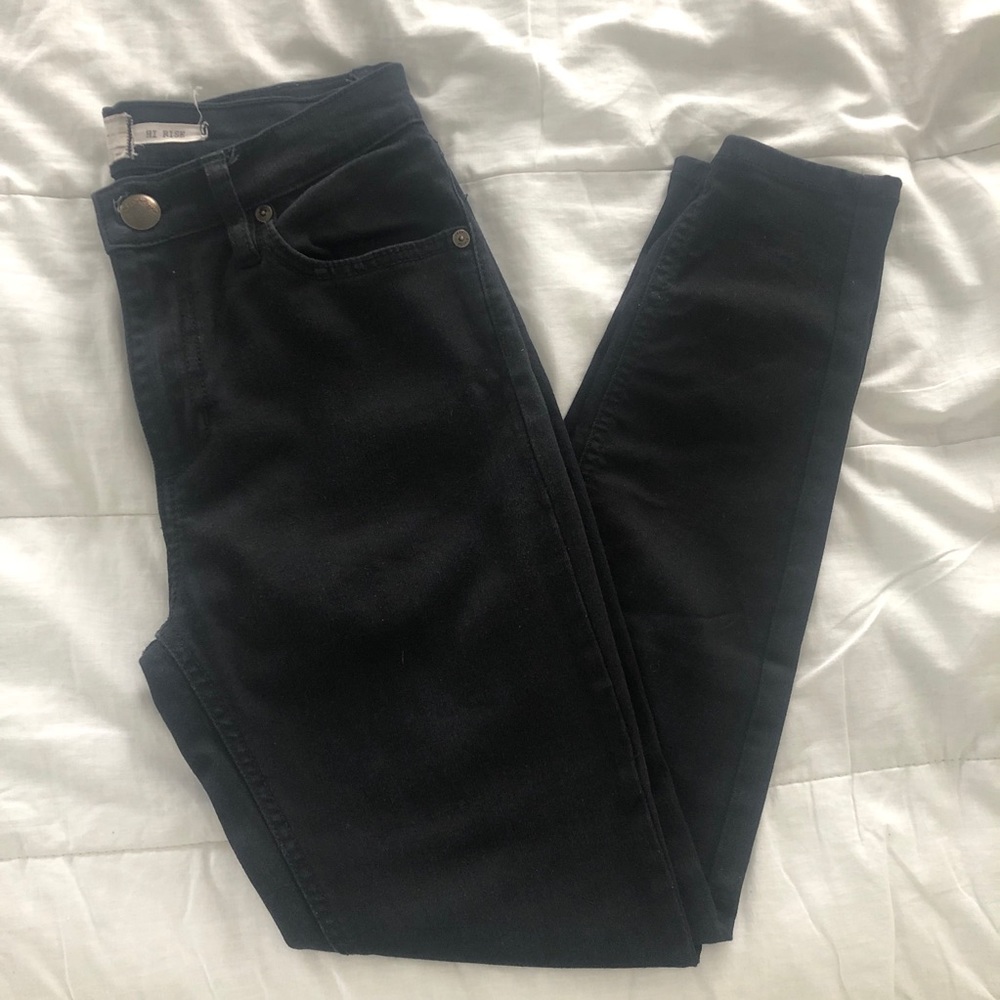 Free People Hi Rise skinny jeans | Black | Size 26